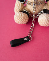 punish me bear keychain collar chain detail