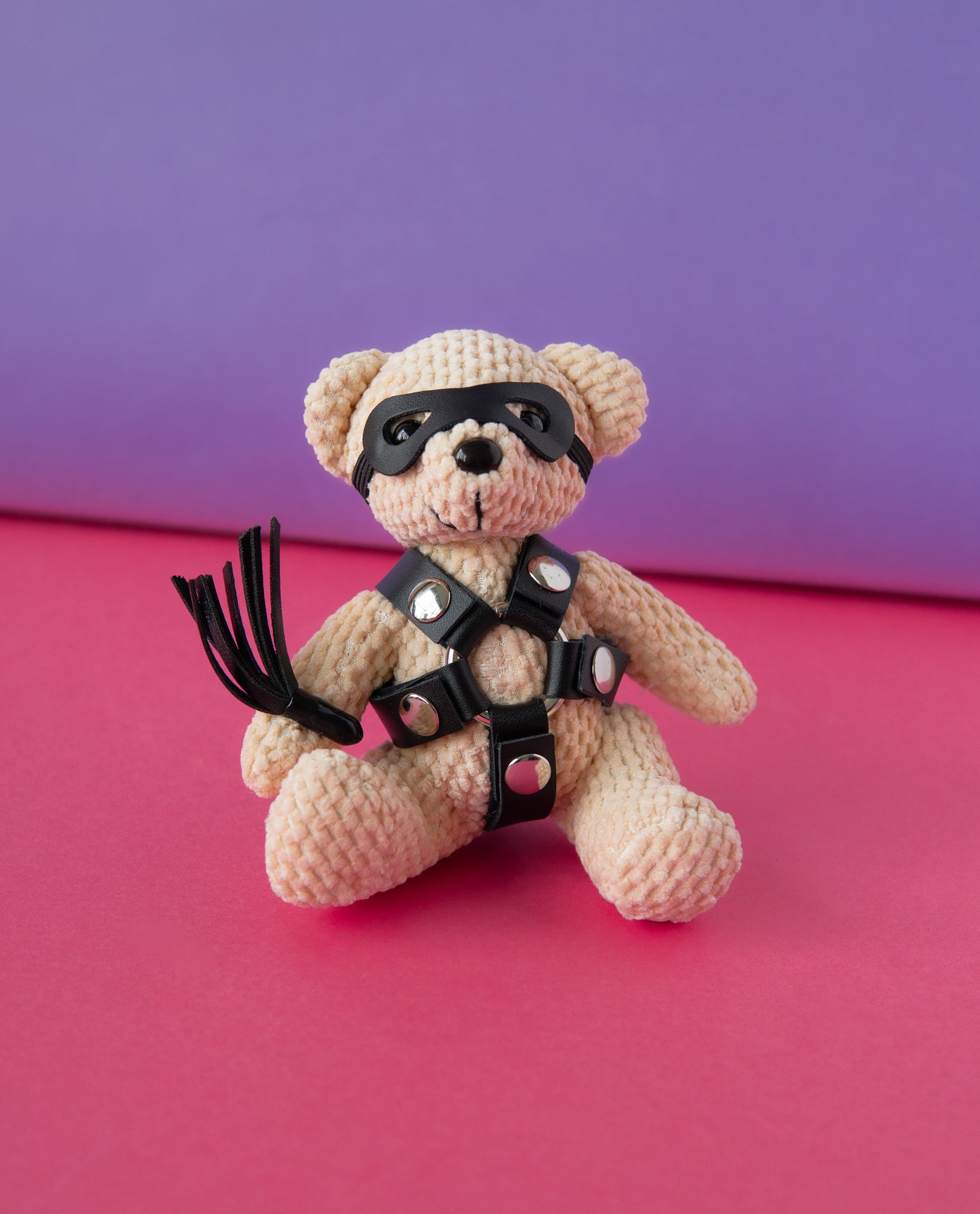 whip me bear keychain front