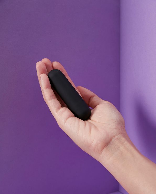 Black silicone Raven bullet vibrator travel-friendly