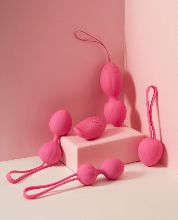 Pink Hedone Kegel Balls Pleasure Set with remote