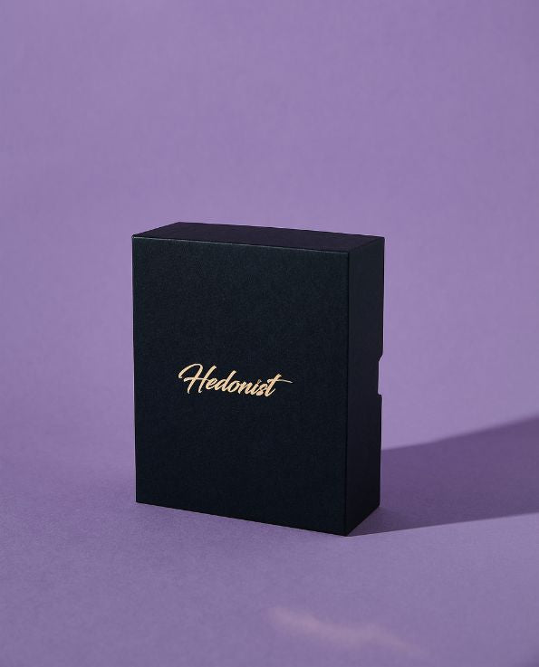 Rectangle black Hedonist packaging box