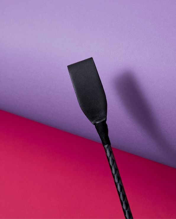 Black Leather Giddy Up Riding Crop, BDSM, roleplay