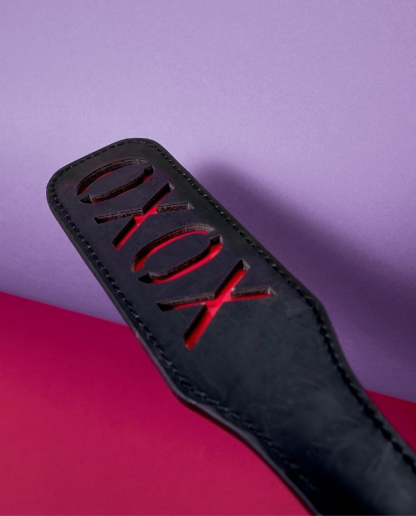 XOXO spank paddle, BDSM, roleplay