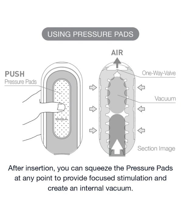 Tenga Flip Zero Red Warming Male Masturbator pressure pads