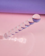 Transparent bubble wand glass dildo