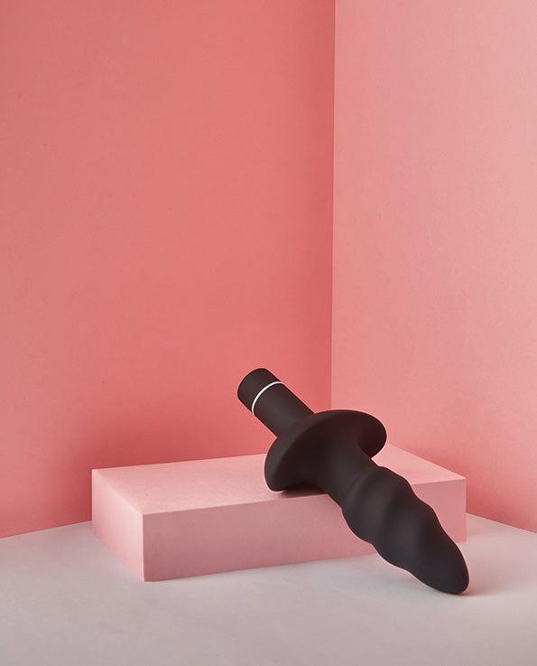 Logan Anal Plug silicone sleeve and black vibrator