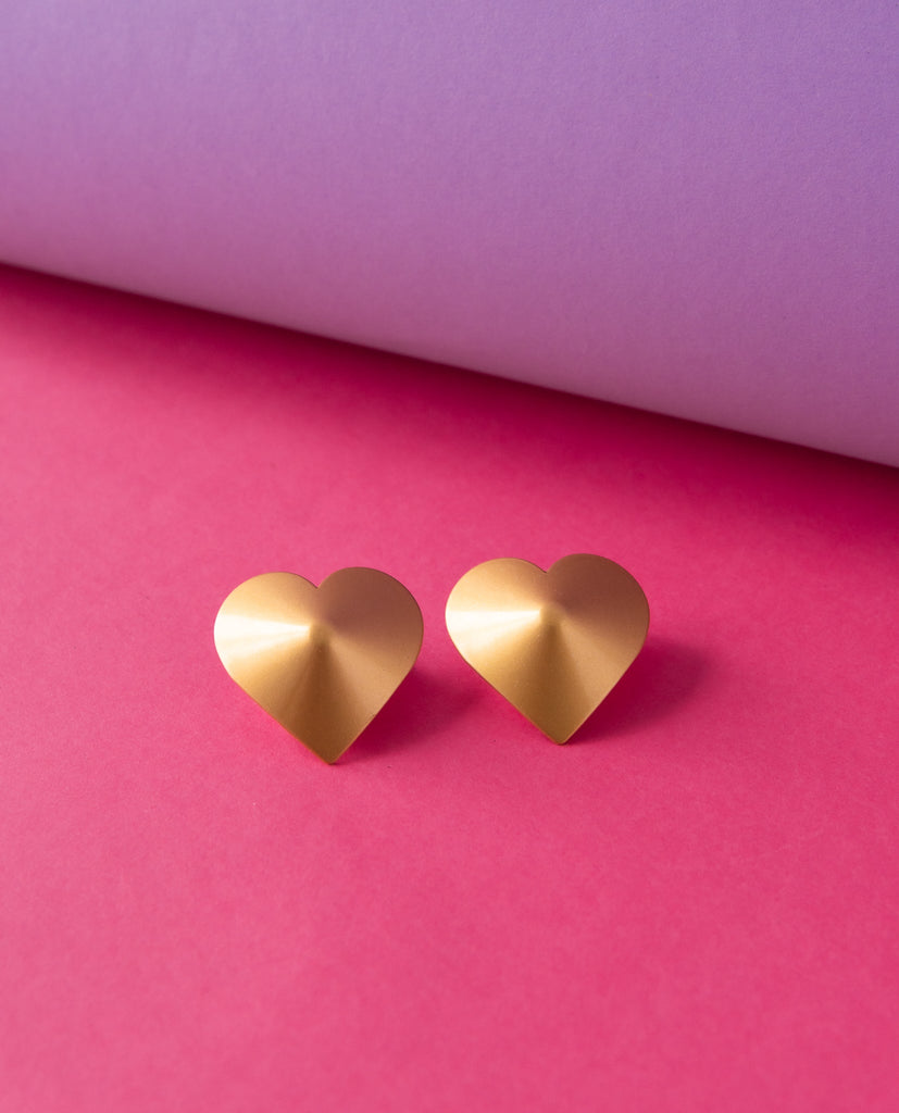 Gold metal heart nipple pasties