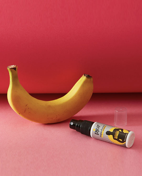 Pjur Superhero Performance Spray for Men with banana