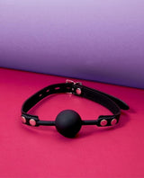 Black silicone ball gag bdsm roleplay