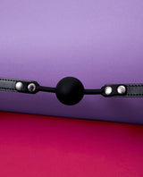 Blakc silicone ball gag bdsm roleplay
