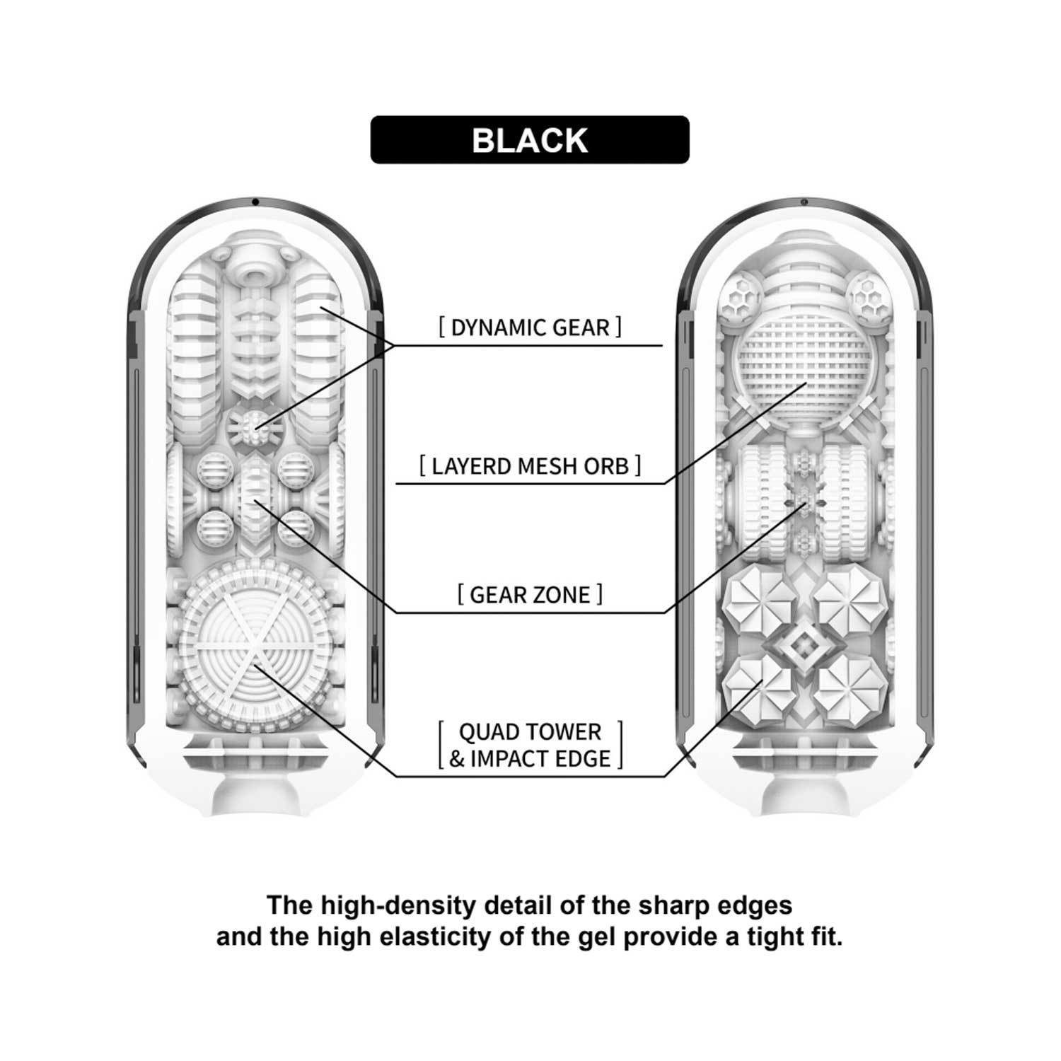Tenga Flip Zero Gravity Black Male Masturbator