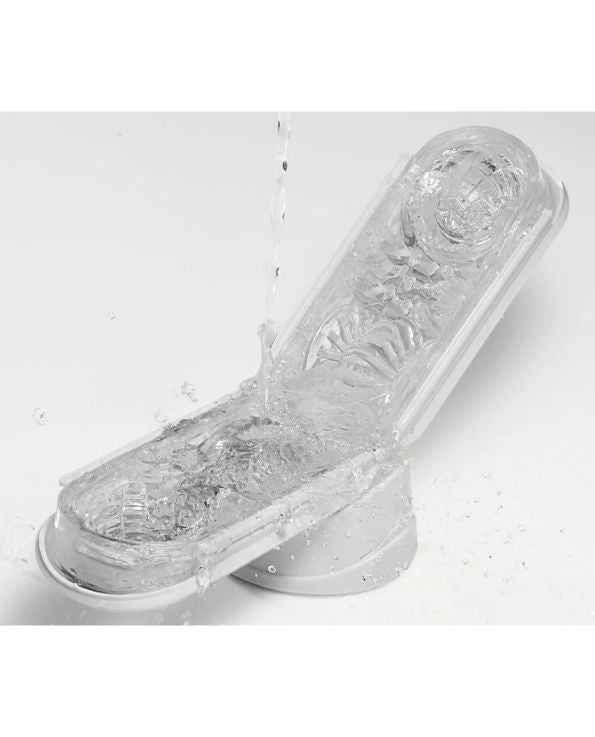 Tenga Flip Zero Gravity White Male Masturbator water splashing