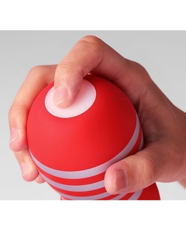 Tenga Original Vacuum Cup Regular Male Masturbator in hand